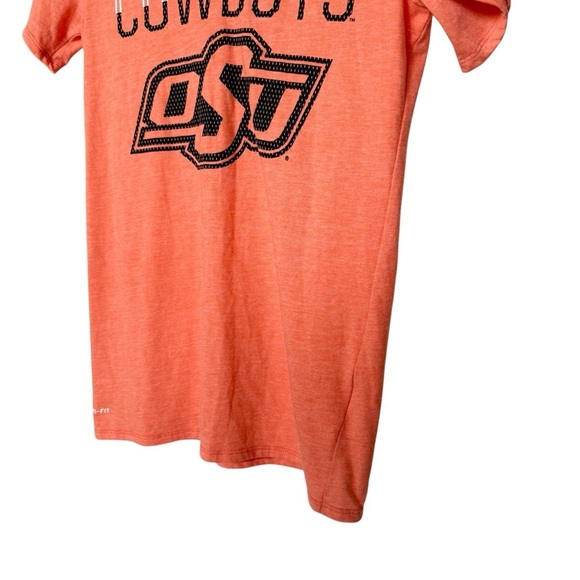 Nike Oklahoma State Cowboys Women's V-Neck T-Shirt Orange Size S Sporty DRI-FIT - Picture 3 of 8